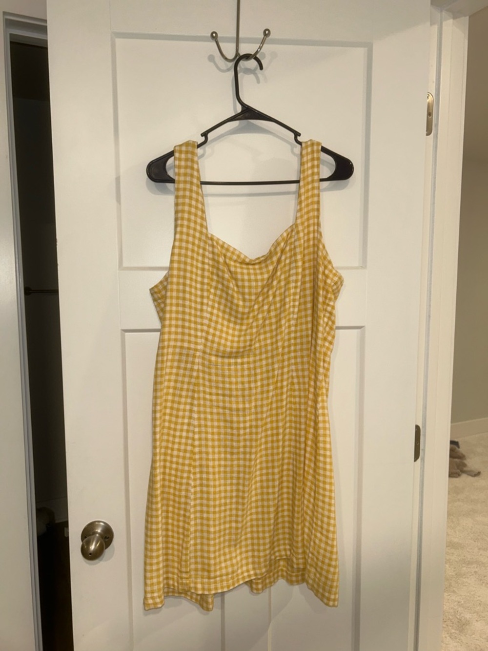Old Navy Yellow Gingham Mini Dress